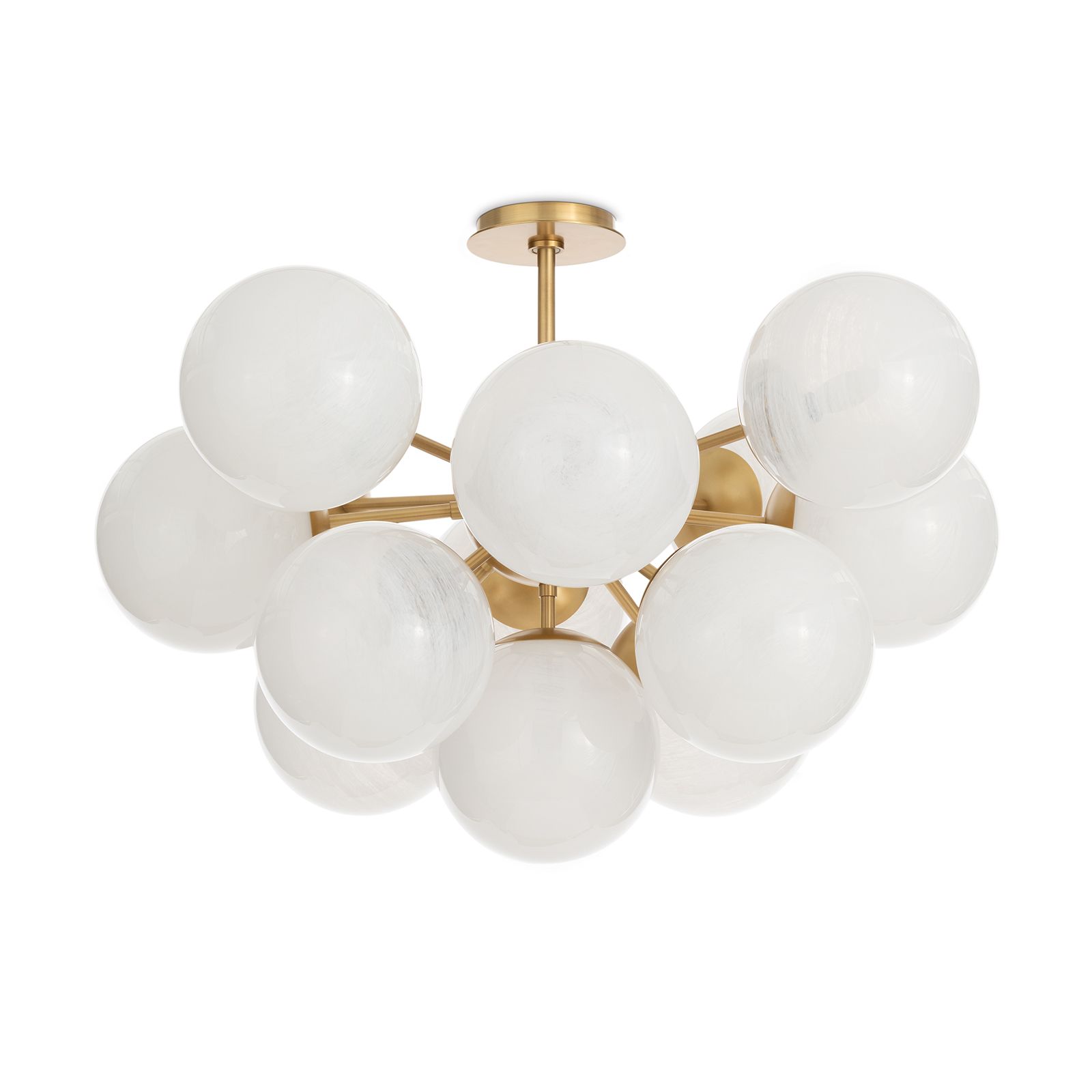 Image 2 Shine Flush Mount (Natural Brass with Swirl Glass) more views