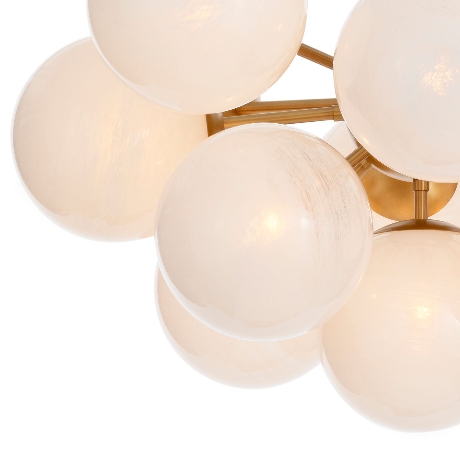 Image 4 Shine Flush Mount (Natural Brass with Swirl Glass) more views