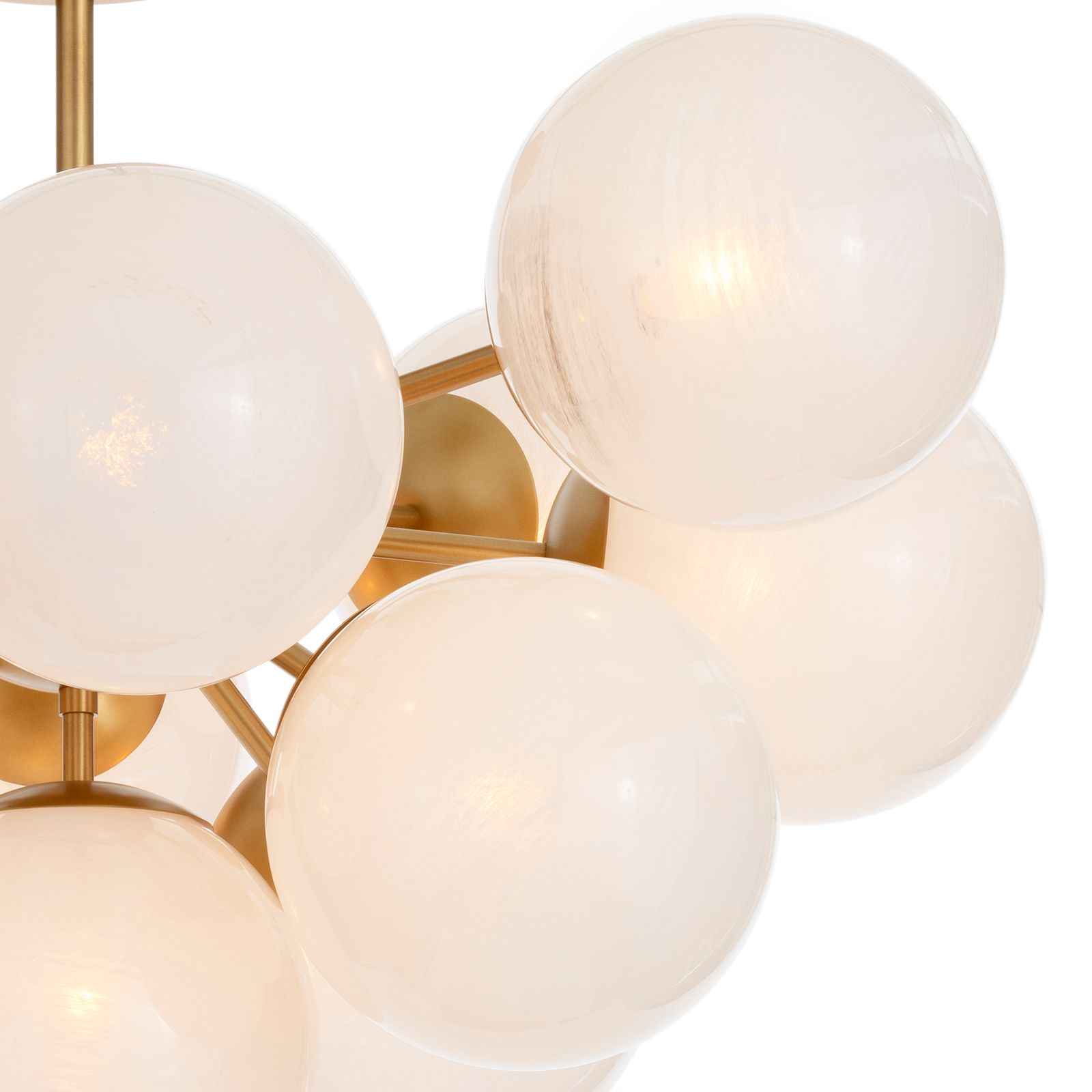 Image 5 Shine Flush Mount (Natural Brass with Swirl Glass) more views