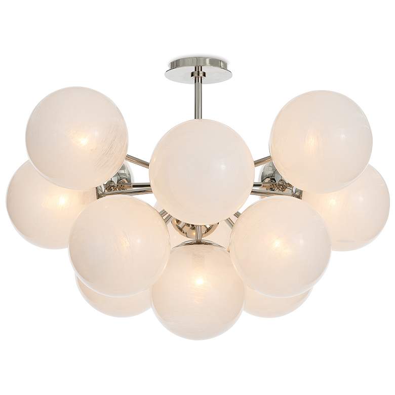 Image 1 Shine Flush Mount (Polished Nickel with Swirl Glass)