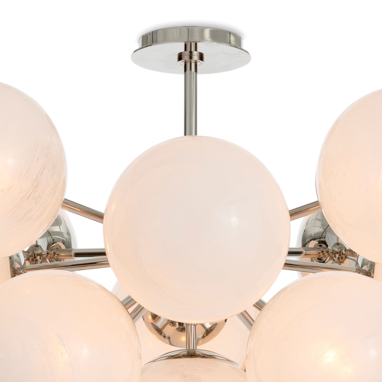 Image 2 Shine Flush Mount (Polished Nickel with Swirl Glass) more views