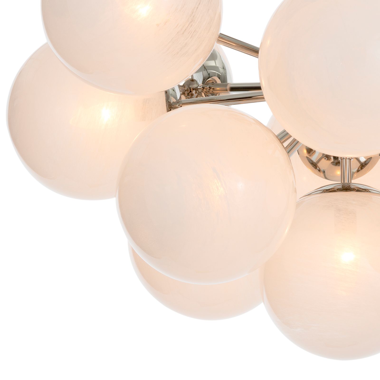 Image 3 Shine Flush Mount (Polished Nickel with Swirl Glass) more views