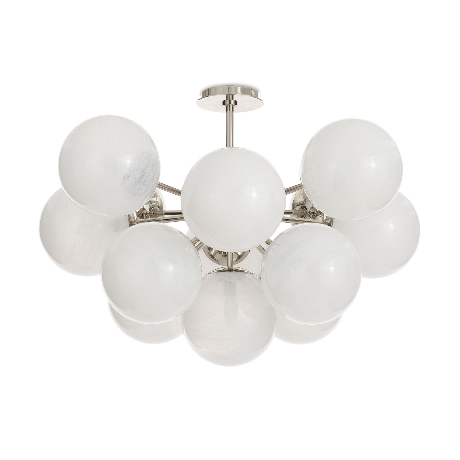 Image 4 Shine Flush Mount (Polished Nickel with Swirl Glass) more views