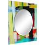 Shine Tempered Art Glass 36" Square Wall Mirror in scene