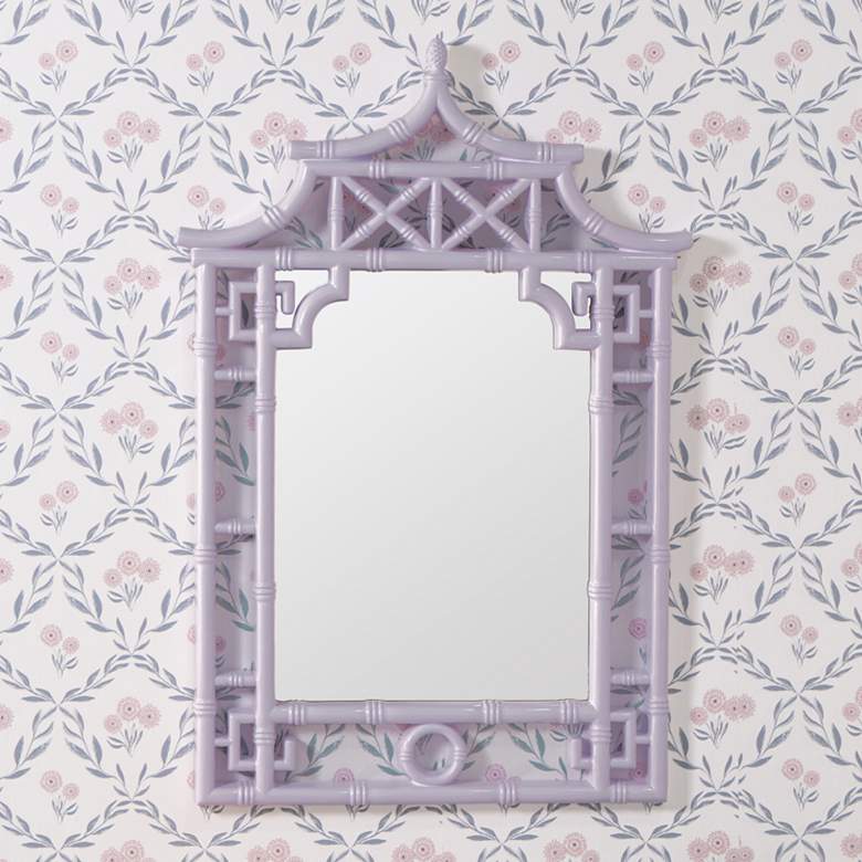 Image 1 Shing French Lilac 28" x 42" Pagoda Wall Mirror