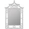 Shing Glossy White 28" x 42" Pagoda Wall Mirror