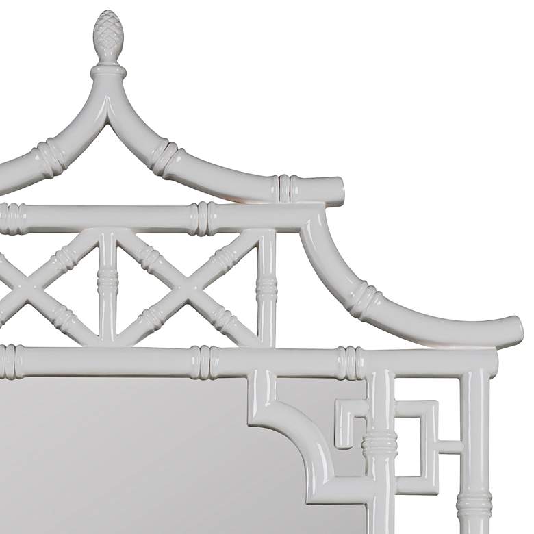 Image 2 Shing Glossy White 28" x 42" Pagoda Wall Mirror more views