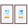 Shining Days Framed Wall Painting - Set of 2 - Brown Frame