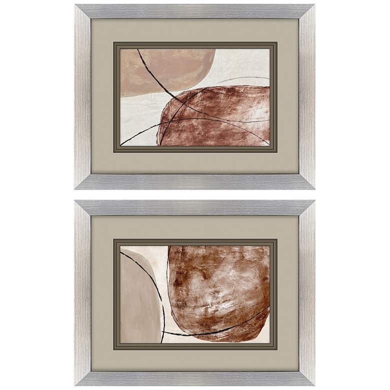 Image 1 Shining Taupe 26"W x 20"H Framed Art Set of 2