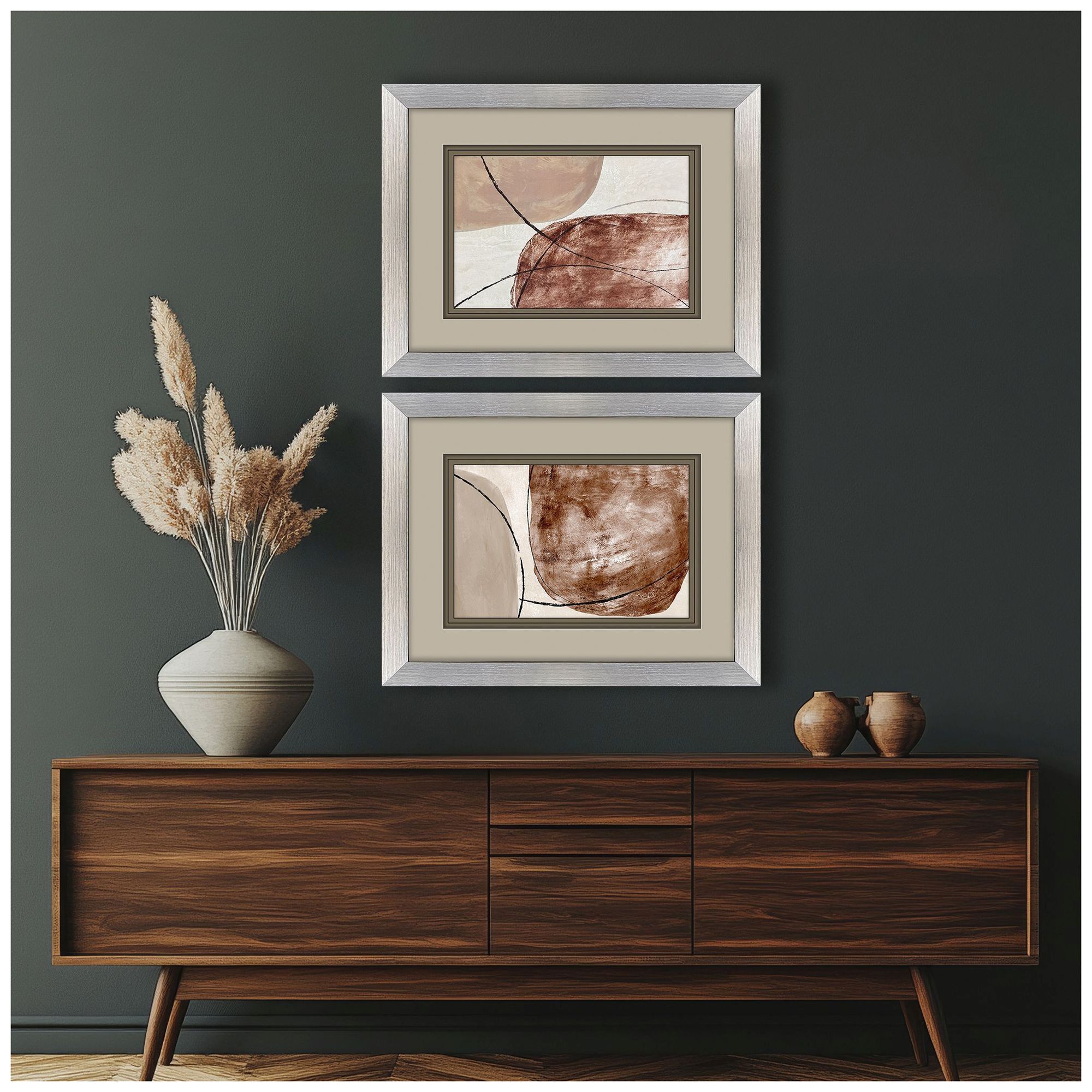 Image 4 Shining Taupe 26"W x 20"H Framed Art Set of 2 more views