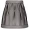 Shiny Gray Pinch Box Pleat Empire Lamp Shade 3x5x5 (Clip-On)