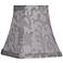 Shiny Gray Square Bell Lamp Shade 2.5x4.5x5 (Clip-On)
