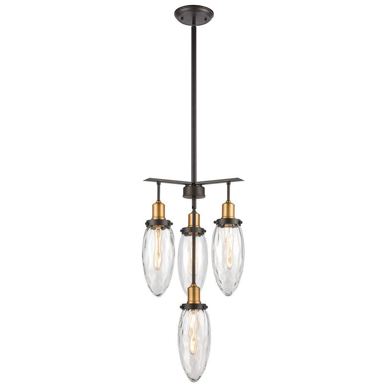 Image 1 Shinzu 16" Wide 4-Light Chandelier - Oil Rubbed Bronze
