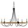 Shipwright 38 1/2" Wide French Black 6-Light Ring Chandelier