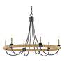 2_Shipwright 38 1/2" Wide French Black 6-Light Ring Chandelier more views