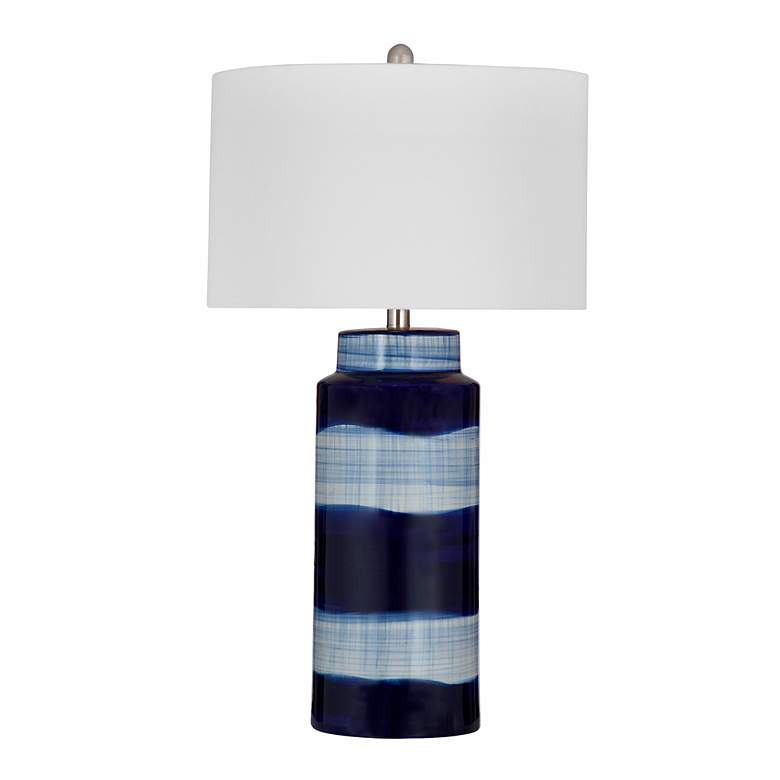 Image 1 Shire Blue and Gray Ceramic Table lamp
