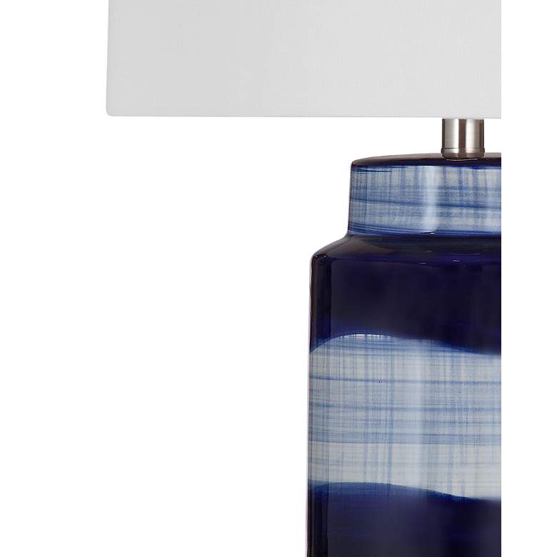 Image 2 Shire Blue and Gray Ceramic Table lamp more views