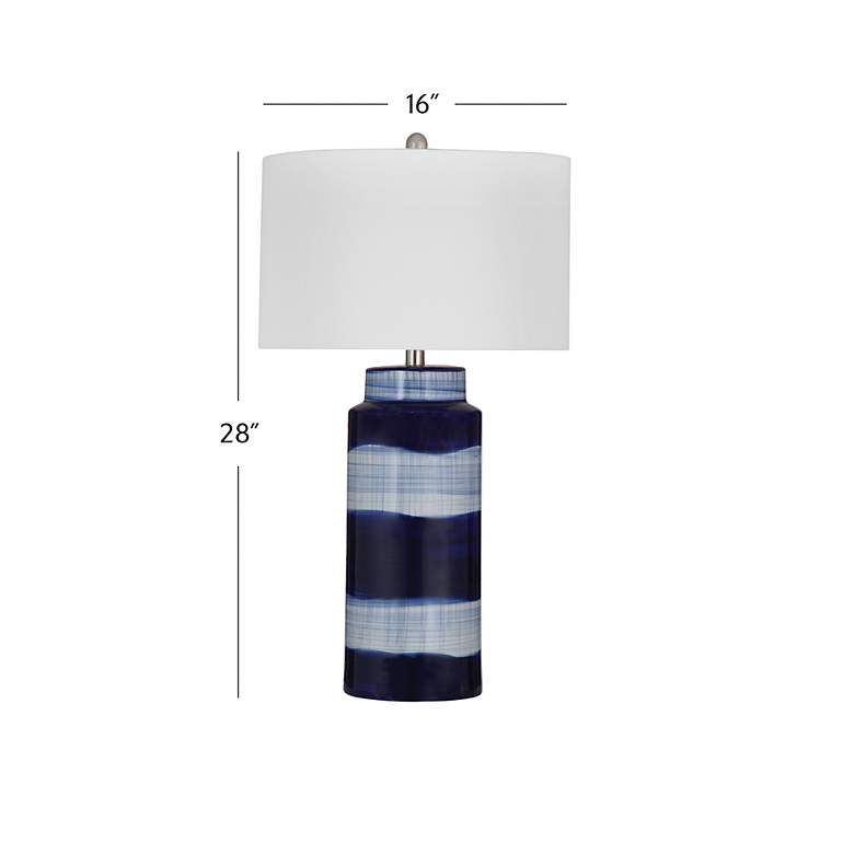 Image 3 Shire Blue and Gray Ceramic Table lamp more views