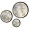 Shire Distressed Antique Silver Decorative Round Wall Mirrors Set of 3