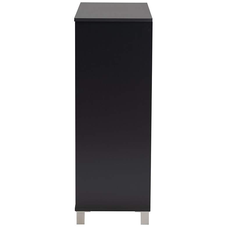 Image 7 Shirley 34 1/4"W Dark Gray Wood 2-Door Shoe Storage Cabinet more views
