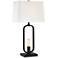 Shirley Black Metal Table Lamp with LED Night Light