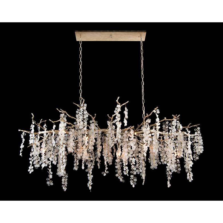 Image 1 Shiro Noda 77 inch Wide Brass Crystal Glass Island Chandelier