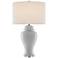Shiroi White Crackle Ceramic Ginger Jar Table Lamp