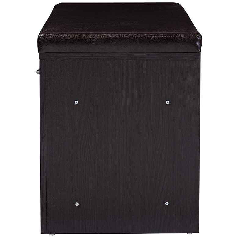 Image 3 Shoe Storage 41 3/4" Wide Espresso Leather Entryway Bench more views