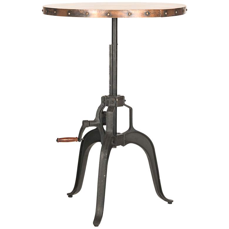 Image 1 Shohan 30" Wide Adjustable Height Copper Iron Crank Table