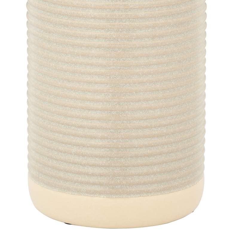 Image 4 Shoji 12 inch High Cream and Gray Ceramic Decorative Vase more views