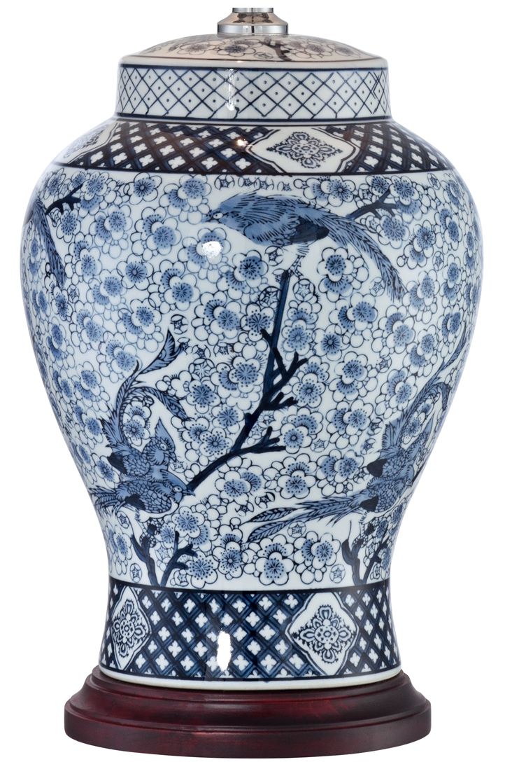 shonna blue and white porcelain jar table lamp