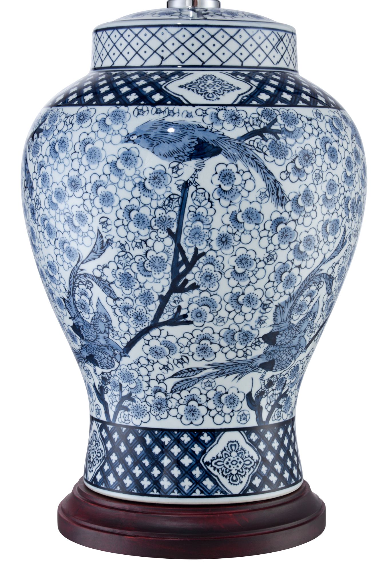 shonna blue and white porcelain jar table lamp