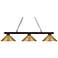 Shooter 48" Wide Bronze 3-Light Billiard Linear Chandelier