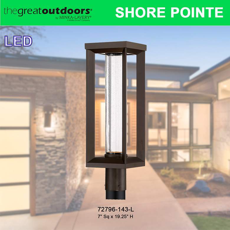 Image 4 Shore Pointe 19 1/4" High Bronze LED Outdoor Post Light more views