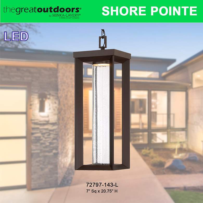 Image 4 Shore Pointe 20 3/4"H Bronze LED Outdoor Hanging Light more views