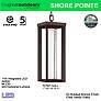 5_Shore Pointe 20 3/4"H Bronze LED Outdoor Hanging Light more views
