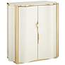 2_Shoreline 31 1/4" Wide Cream and Gold Wave Console Table