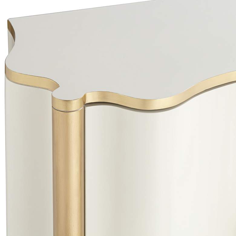 Image 3 Shoreline 31 1/4" Wide Cream and Gold Wave Console Table more views