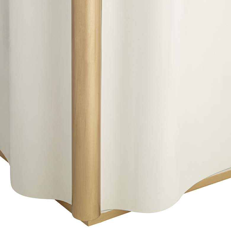 Image 5 Shoreline 31 1/4" Wide Cream and Gold Wave Console Table more views