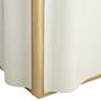 5_Shoreline 31 1/4" Wide Cream and Gold Wave Console Table more views