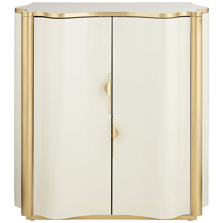 Image 6 Shoreline 31 1/4" Wide Cream and Gold Wave Console Table more views