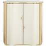 6_Shoreline 31 1/4" Wide Cream and Gold Wave Console Table more views