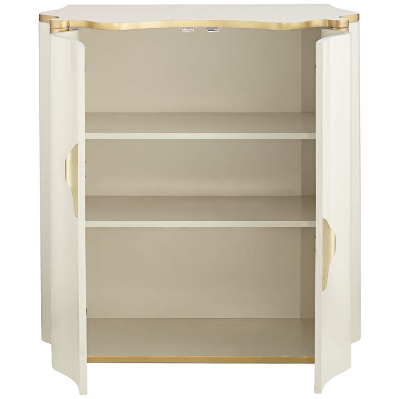 Image 7 Shoreline 31 1/4" Wide Cream and Gold Wave Console Table more views