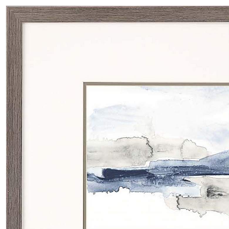 Image 3 Shoreline Blues I 21 inchW 3-Piece Framed Giclee Wall Art Set  more views