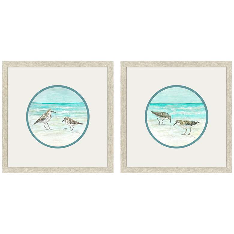 Image 1 Shoreline Duo 17"W x 17"H Framed Art Set of 2