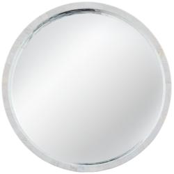 Shoreline Mother of Pearl 30&quot; Round Wall Mirror