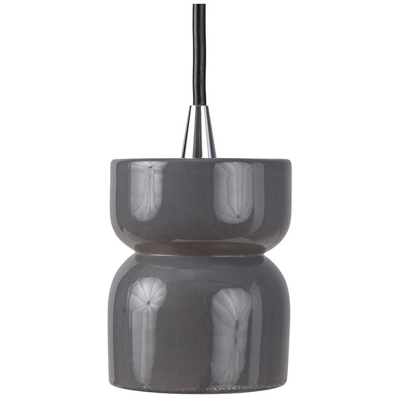 Image 4 Short Hourglass Pendant - Gloss Grey-PB more views