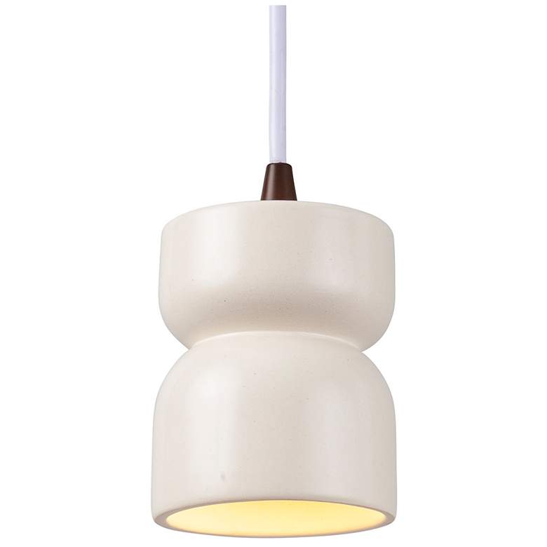 Image 1 Short Hourglass Pendant - Matte White-DB