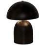 Short Kava 12" Tall Carbon Matte Black Ceramic Table Lamp