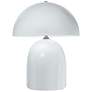 Short Kava 12" Tall Gloss White Ceramic Table Lamp